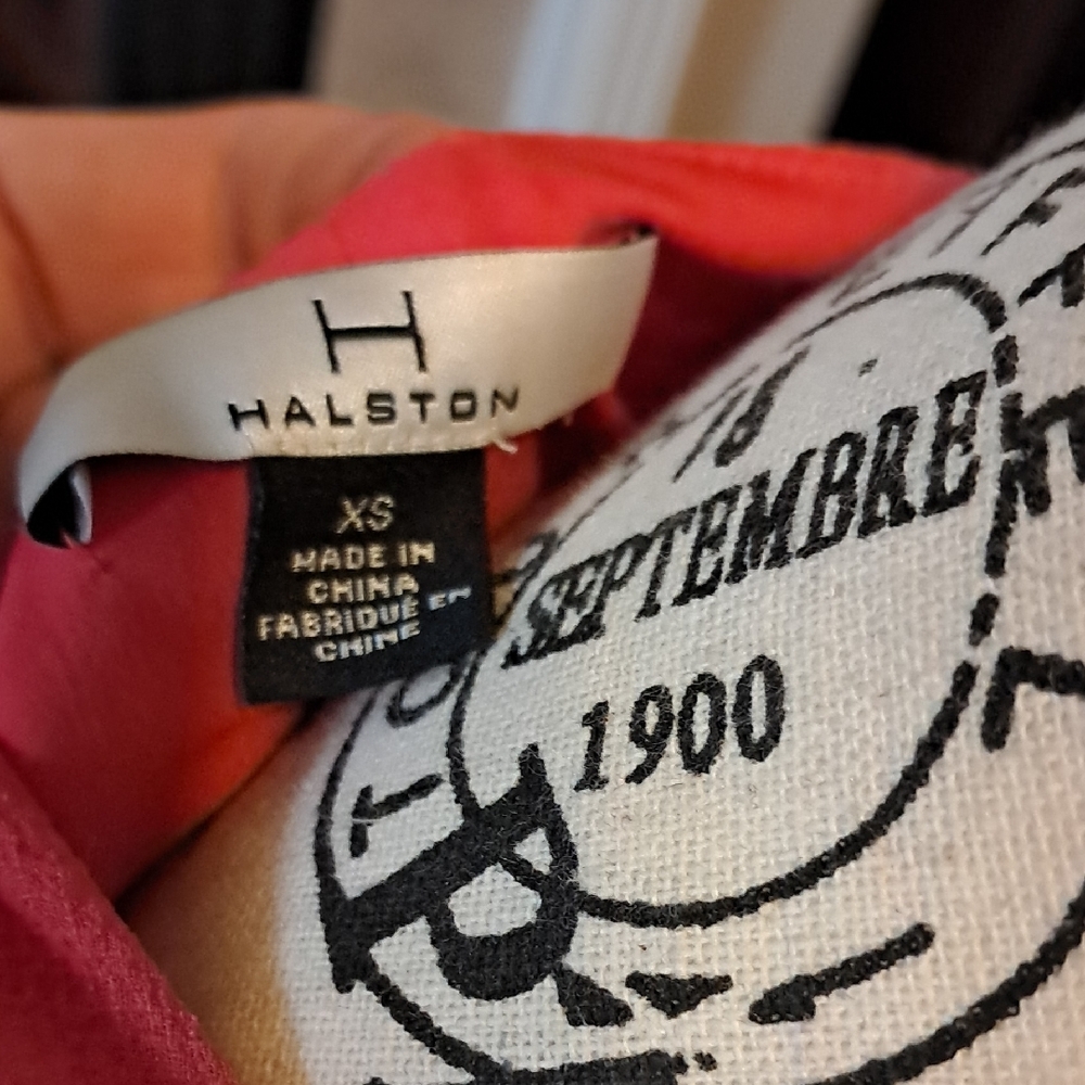 Halston Elegant Coral Wrap Dress XS - Picture 6 of 6